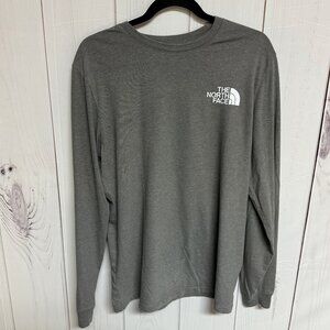 The North Face Men’s Gray Long Sleeve Logo Tee Medium, EUC